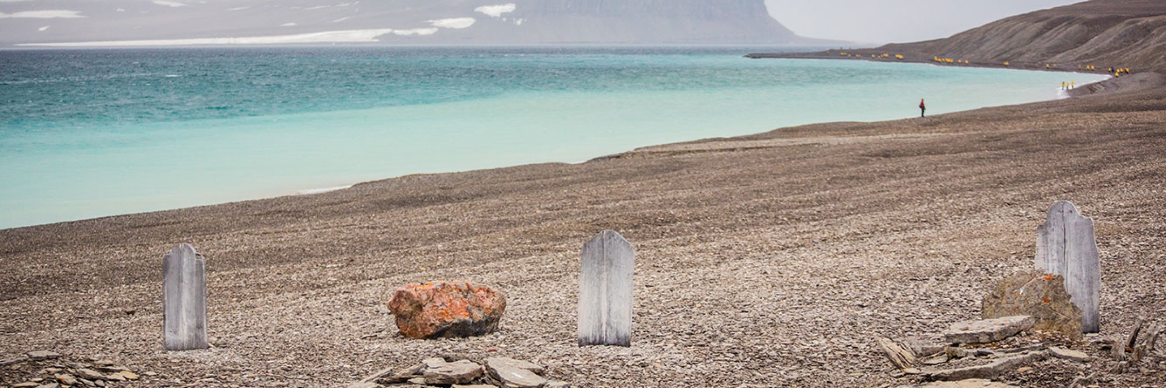 Three graves of Franklin expedition members on Beechey Island, Nunavut in the Canadian High Arctic - Photo by Acacia Johnson